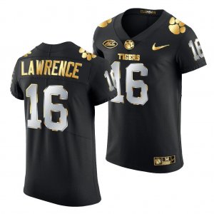 Clemson Tigers Trevor Lawrence Men's #16 Black Golden Edition Authentic College Football Jersey 2405CQBO2