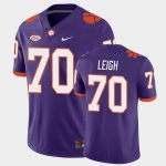 Clemson Tigers Tristan Leigh Men's #70 Game Purple College Football Jersey 2405AHAR7