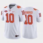 Clemson Tigers Derion Kendrick Men's #10 White Game Away College Football Jersey 2405TPRB7