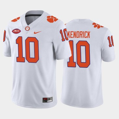 Clemson Tigers Derion Kendrick Men's #10 White Game Away College Football Jersey 2405TPRB7