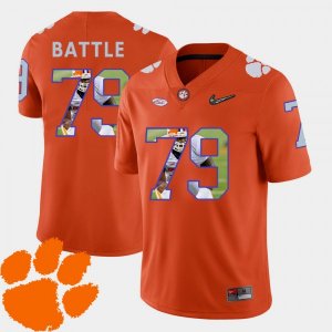 Clemson Tigers Isaiah Battle Men's #79 Pictorial Fashion Orange College Football Jersey 2405OHKH0