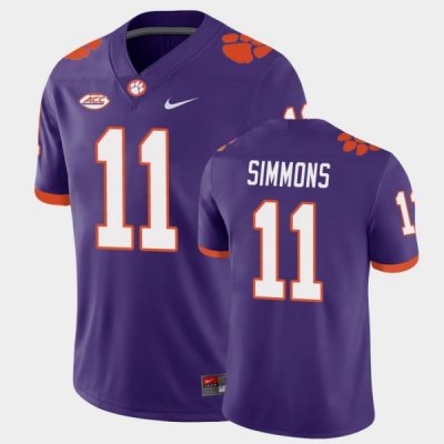 Clemson Tigers Isaiah Simmons Men's #11 Purple Game Playoff College Football Jersey 2405OBDJ3