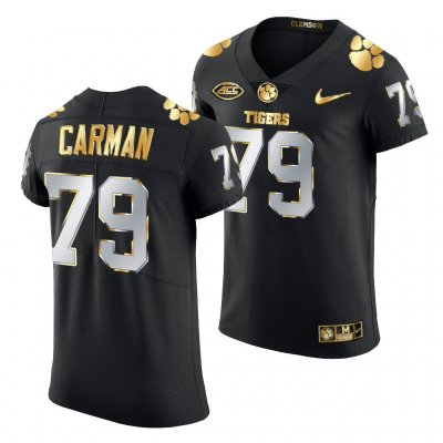 Clemson Tigers Jackson Carman Men's #79 Black Golden Edition Authentic College Football Jersey 2405MQXZ3