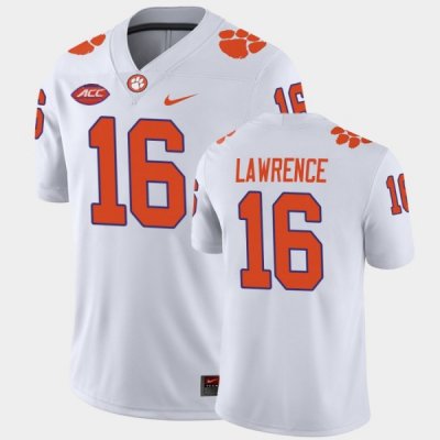 Clemson Tigers Trevor Lawrence Men's #16 White Game Away College Football Jersey 2405NFDB8