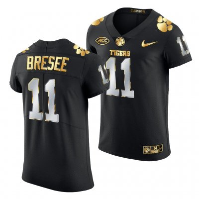 Clemson Tigers Bryan Bresee Men's #11 Black Golden Edition Authentic College Football Jersey 2405QMFX6