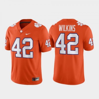 Clemson Tigers Christian Wilkins Men's #42 Game Orange College Football Jersey 2405OPMF0