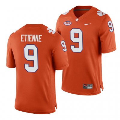 Clemson Tigers Travis Etienne Men's #9 Orange Game Home College Football Jersey 2405ZRFB1