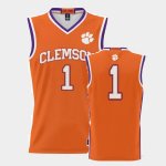 Clemson Tigers Number Men's #1 Orange ProSphere College Basketball Jersey 2405KRCT5