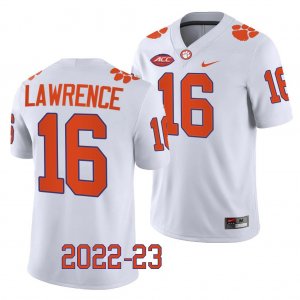 Clemson Tigers Trevor Lawrence Men's #16 White Game 2022-23 College Football Jersey 2405EYIV6