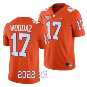 Clemson Tigers Wade Woodaz Men's #17 2022-23 Orange Game College Football Jersey 2405ASOR8