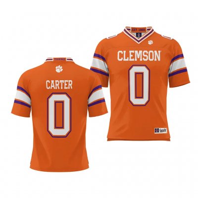 Clemson Tigers Barrett Carter Youth #0 Orange Player NIL College Football Jersey 2405IURR5