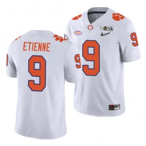 Clemson Tigers Travis Etienne Men's #9 White Game 2020 Playoff College Football Jersey 2405DJQJ8