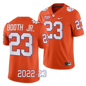 Clemson Tigers Andrew Booth Jr. Men's #23 2022-23 Orange Game College Football Jersey 2405AKPK0