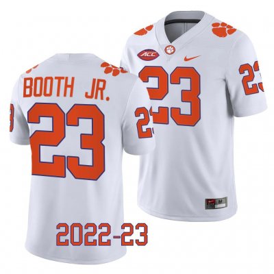 Clemson Tigers Andrew Booth Jr. Men's #23 White Game 2022-23 College Football Jersey 2405RGCP5