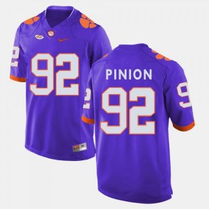 Clemson Tigers Bradley Pinion Men's #92 Purple College Football Jersey 2405VXCO6