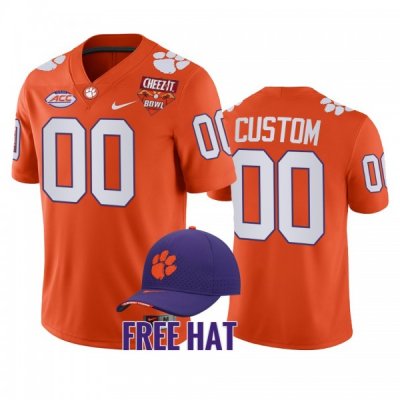 Clemson Tigers Custom Men's #00 Orange 2021 Cheez-It Bowl CFP College Football Jersey 2405CLXA0