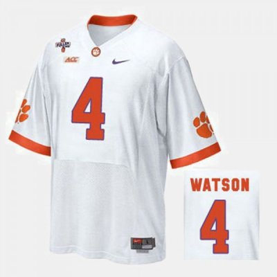 Clemson Tigers Deshaun Watson Men's #4 White College Football Jersey 2405ZLUY3