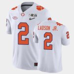 Clemson Tigers Frank Ladson Jr. Men's #2 White Game 2020 Playoff College Football Jersey 2405EERA6