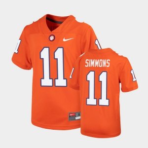 Clemson Tigers Isaiah Simmons Youth #11 Untouchable Replica Orange College Football Jersey 2405KJHJ0