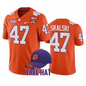 Clemson Tigers James Skalski Men's #47 Orange 2021 Cheez-It Bowl CFP College Football Jersey 2405THJJ0