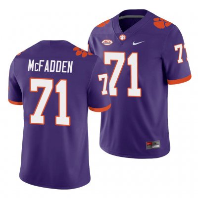 Clemson Tigers Jordan McFadden Men's #71 Purple Game Playoff College Football Jersey 2405NFCD0