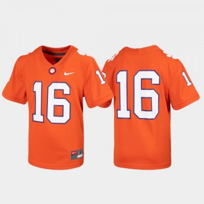 Clemson Tigers Number Youth #16 Untouchable Orange College Football Jersey 2405VODG0