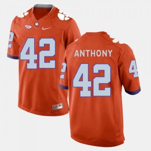 Clemson Tigers Stephone Anthony Men's #42 Orange College Football Jersey 2405ORVE4