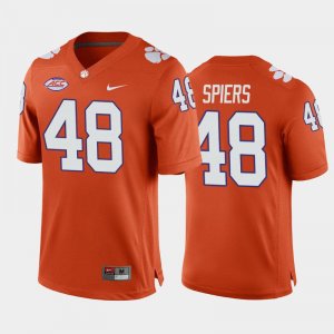 Clemson Tigers Will Spiers Men's #48 Orange Game Home College Football Jersey 2405ZYNK7