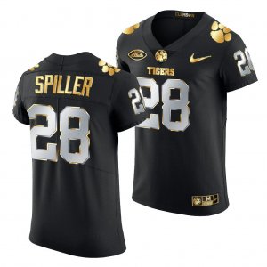 Clemson Tigers C.J. Spiller Men's #28 Black Golden Edition Authentic College Football Jersey 2405HBBF8