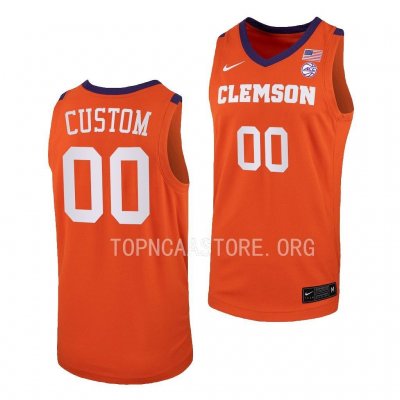 Clemson Tigers Custom Men's #00 Replica Orange College Basketball Jersey 2405CFWV4