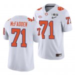 Clemson Tigers Jordan McFadden Men's #71 White Game 2020 Playoff College Football Jersey 2405YCHS0