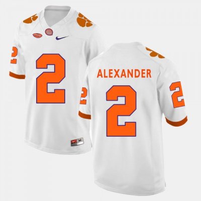 Clemson Tigers Mackensie Alexander Men's #2 White College Football Jersey 2405UJYQ4