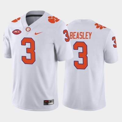 Clemson Tigers Vic Beasley Jr. Men's #3 White History Player Away College Football Jersey 2405HMTV0