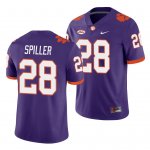 Clemson Tigers C.J. Spiller Men's #28 Purple Game Playoff College Football Jersey 2405DZGD2