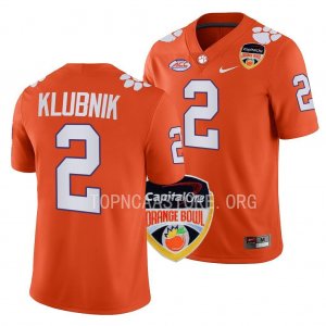 Clemson Tigers Cade Klubnik Men's #2 2022 Bowl Orange Orange College Football Jersey 2405FKCP4