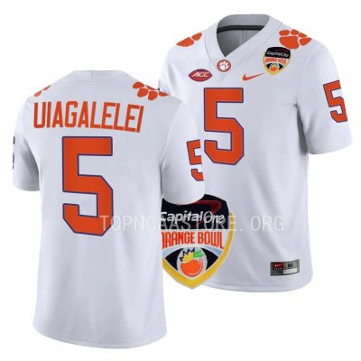 Clemson Tigers DJ Uiagalelei Men's #5 2022 Bowl Orange White College Football Jersey 2405TWBX2