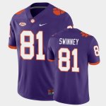 Clemson Tigers Drew Swinney Men's #81 Purple Game Playoff College Football Jersey 2405AGVZ2