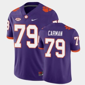 Clemson Tigers Jackson Carman Men's #79 Purple Game Playoff College Football Jersey 2405QVGT7