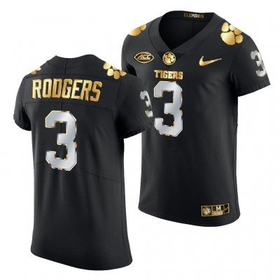 Clemson Tigers Amari Rodgers Men's #3 Black Golden Edition Authentic College Football Jersey 2405MDEC2