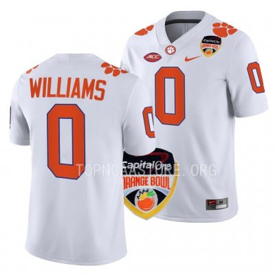 Clemson Tigers Antonio Williams Men's #0 2022 Bowl Orange White College Football Jersey 2405OHKL0