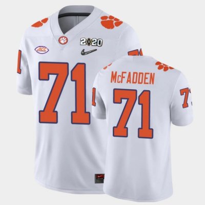 Clemson Tigers Jordan McFadden Men's #71 White Game 2020 Playoff College Football Jersey 2405MPON5