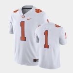 Clemson Tigers Number Men's #1 Game White College Football Jersey 2405IPYP1