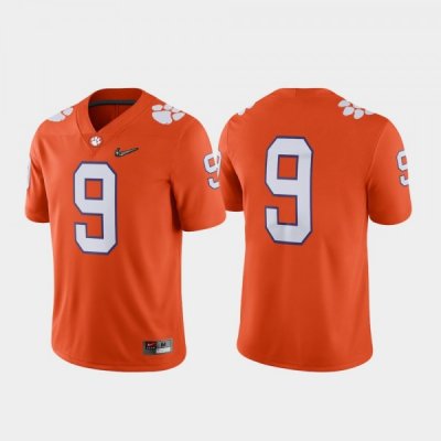 Clemson Tigers Number Men's #9 2018 Playoff Game Orange College Football Jersey 2405NWUO1