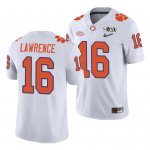 Clemson Tigers Trevor Lawrence Men's #16 White Game 2020 Playoff College Football Jersey 2405NQBX4