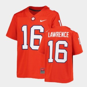 Clemson Tigers Trevor Lawrence Youth #16 Orange Alumni College Football Jersey 2405IJAG8